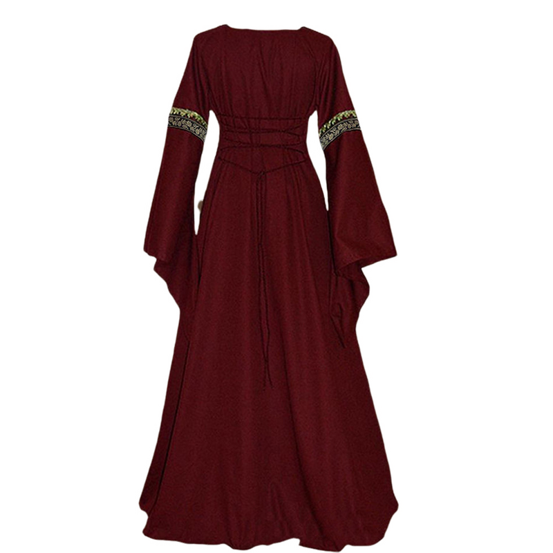 أزياء تنكرية نسائية في العصور الوسطى ، فستان طويل ، دانتيل ، إيرش فوق ، ثوب كلاسيكي ، كرنفال الهالوين ، بدلة شيطان