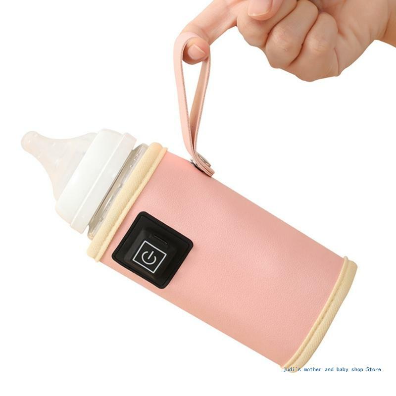 67JC درجة حرارة قابلة للتعديل USB جهاز تدفئة الحليب حقيبة زجاجة سخان مريحة للأمهات