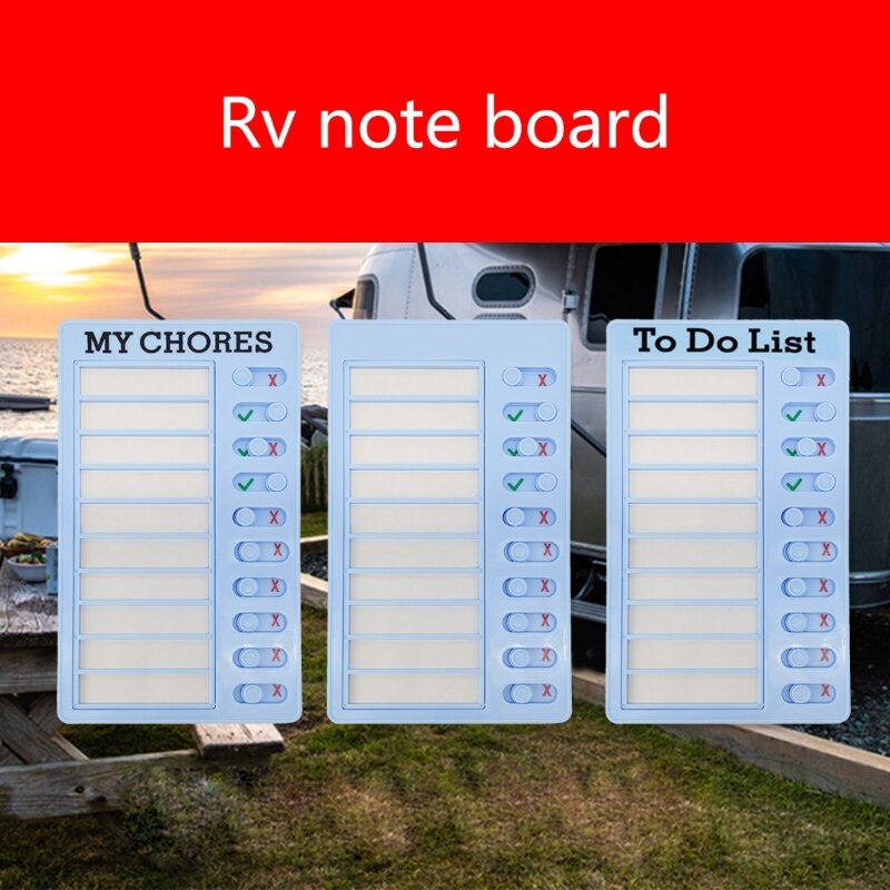 لوحة مذكرة متعددة الوظائف على الحائط، قائمة مرجعية للأمور اليومية، لوحة قائمة مرجعية RV قابلة لإعادة الاستخدام