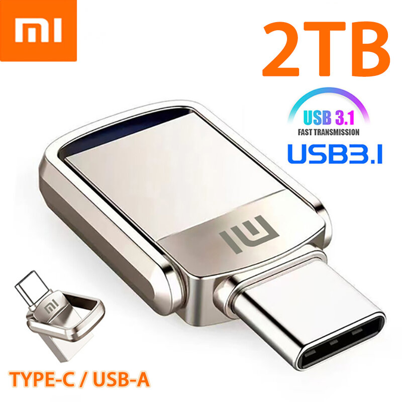 شاومي-يو القرص USB 3.1 Type-C واجهة الذاكرة ، الهاتف المحمول ، الكمبيوتر ، الإرسال المتبادل ، المحمولة ، 1 تيرا بايت ، 2 تيرا بايت ، 256GB ، 128GB ، 512GB