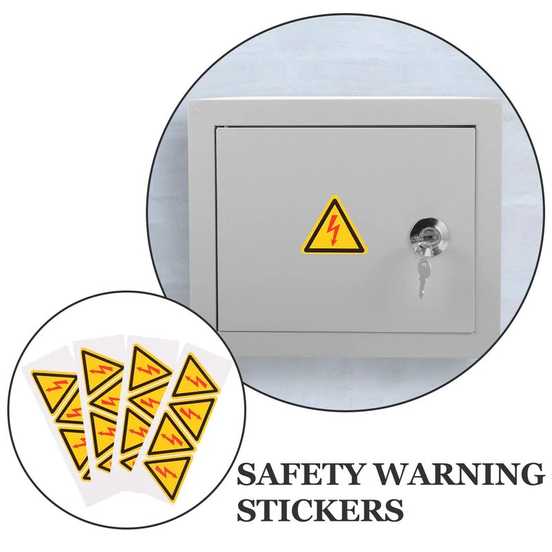 ملصق تحذير كهربائي للصدمات ، ملصقات علامات PVC ، ملصقات الجهد العالي ، ذاتية اللصق