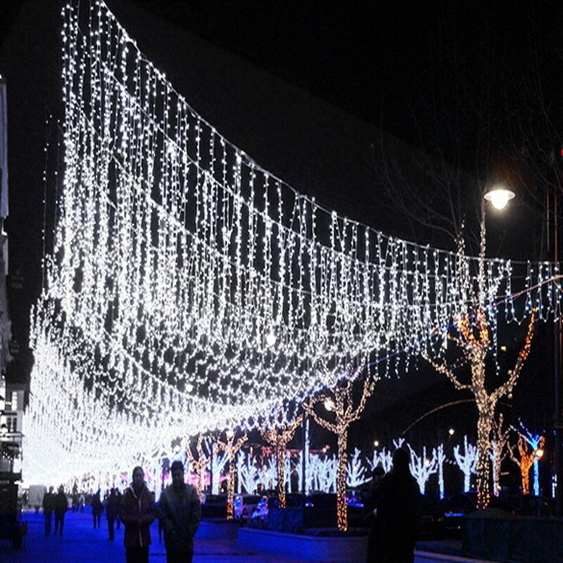 1 قطعة 50 متر 300 Led الأبيض ديكور الزفاف الجنية حفلة عيد الميلاد وميض سلسلة أضواء الاتحاد الأوروبي Led سلاسل ديكور المنزل