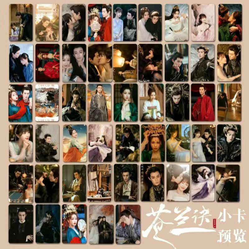 50 قطعة Cang Lan Jue لطيف بطاقة الشكل الحب بين الجنية و الشيطان شياو Lanhua تأثيري مزدوجة Patter رائعة الإبداعية بطاقة الصورة