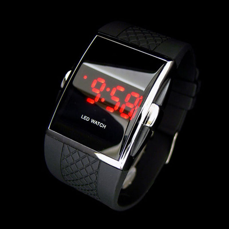 حار نمط الموضة الرقمية LED ساعة معصم ساعة اليد هدايا طفل بنين الرجال ساعة سوداء لمحبي هدية LL