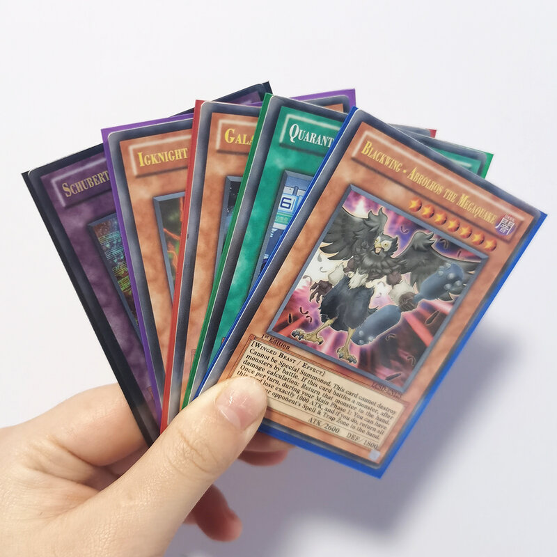 Yugioh ماتي الأصفر البرتقالي الأخضر بطاقة الأكمام ل YGO التداول بطاقة كم سطح السفينة درع بطاقة حامي حجم صغير 62x89 مللي متر 60/حزمة