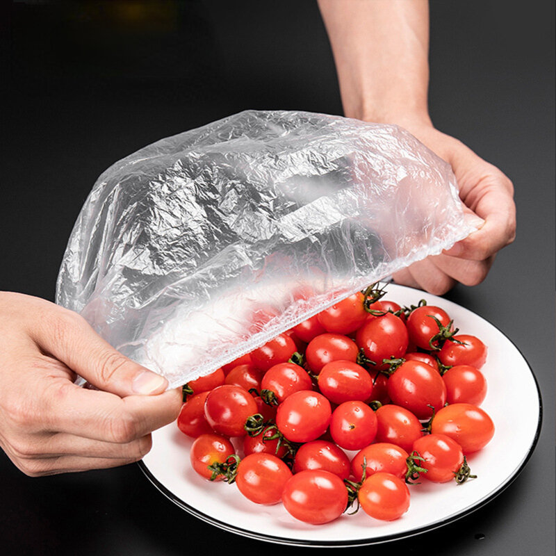البلاستيك القابل للتصرف التفاف يغطي الغذاء الصف المنزلية أكياس حفظ الطازجة. غطاء للاستحمام من نوع بقايا السلطانية مع مطبخ الفم المرن