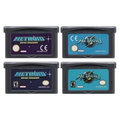 خرطوشة ألعاب GBA من سلسلة Metroid بطاقة وحدة تحكم في ألعاب الفيديو 32 بت بطاقة فيوجن زيرو ميشن الولايات المتحدة الأمريكية إصدار EUR لـ GBA/NDS