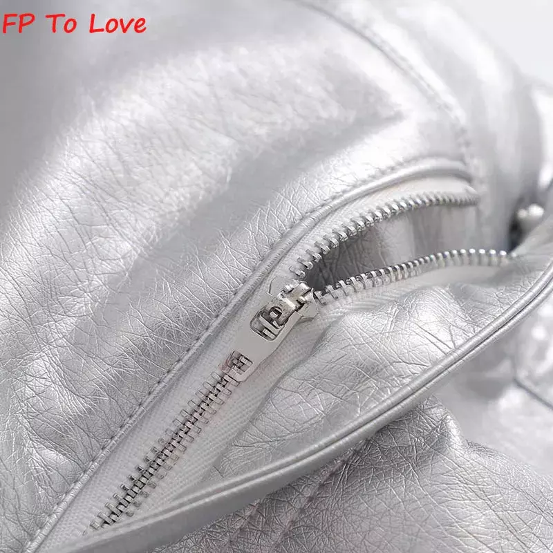 FP إلى الحب الفرنسية الفضة بولي Skirts التنانير الصغيرة معدني مثير عالية الخصر الورك تنورة أنيقة الرجعية قصيرة ألف خط المعادن