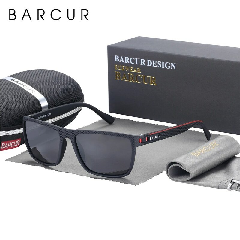 نظارات شمسية مستقطبة من BARCUR للرجال نظارات شمسية خفيفة للرجال إكسسوارات نظارات رجالية