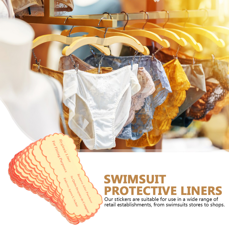 شرائط بطانات لاصقة شفافة لملابس السباحة ، مناسبة لتجربة الملابس الداخلية الواقية ، ملصقات داخلية ، ملصقات تركيب ، علامات