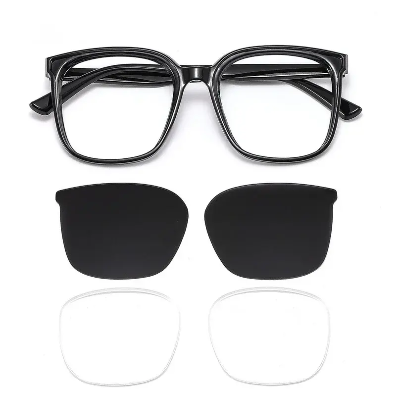 الاتجاه الجديد قصر النظر الاستقطاب النظارات الشمسية الرجال النساء القط العين المتضخم الأسود نظارات وصفة طبية نظارات شمسية الديوبتر 0 To -6.0