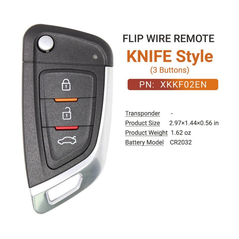 سلك عالمي مفتاح بعيد فوب أسود مفتاح بعيد 3 أزرار سكين نمط ل VVDI مفتاح أداة ل Xhorse XKKF02EN