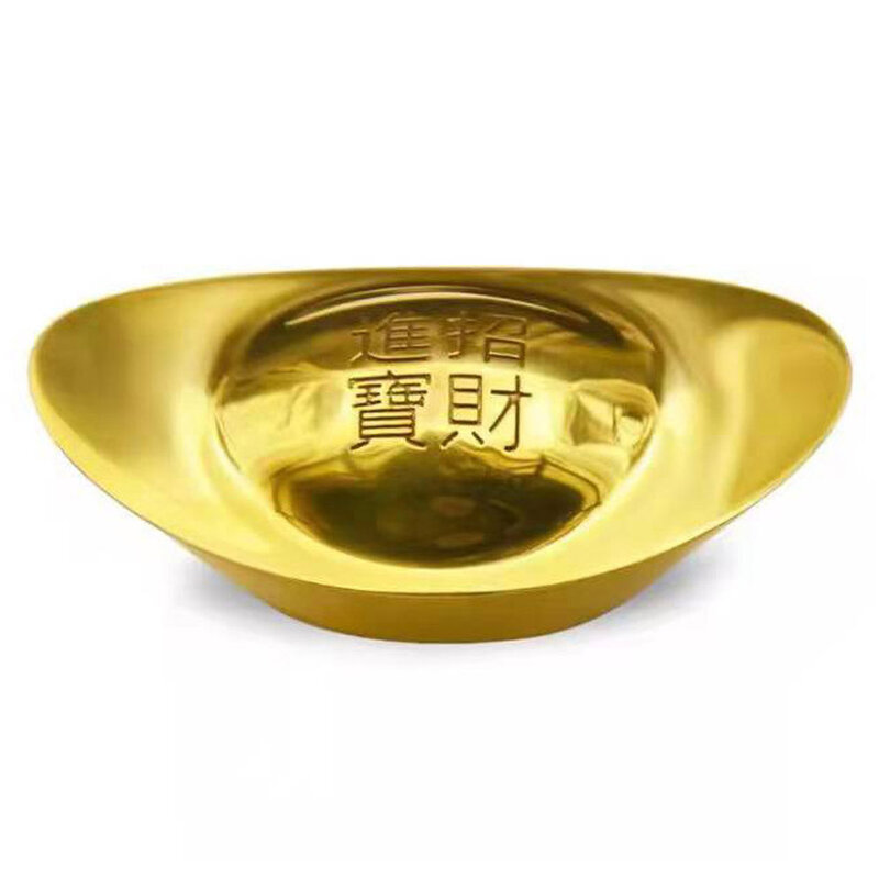 1.77 "45mmX25mmX14mm فنغ شوي الذهبي النحاس النقي سبيكة يوان باو الثروة الصينية