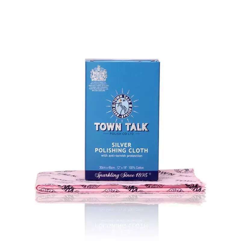 Town Talk قماش تلميع فضي مضاد للتشويه ، أدوات تنظيف المجوهرات الأصلية الإسترليني ، 5 × 7 بوصة ، 12 × 18 بوصة ، حديث المدينة