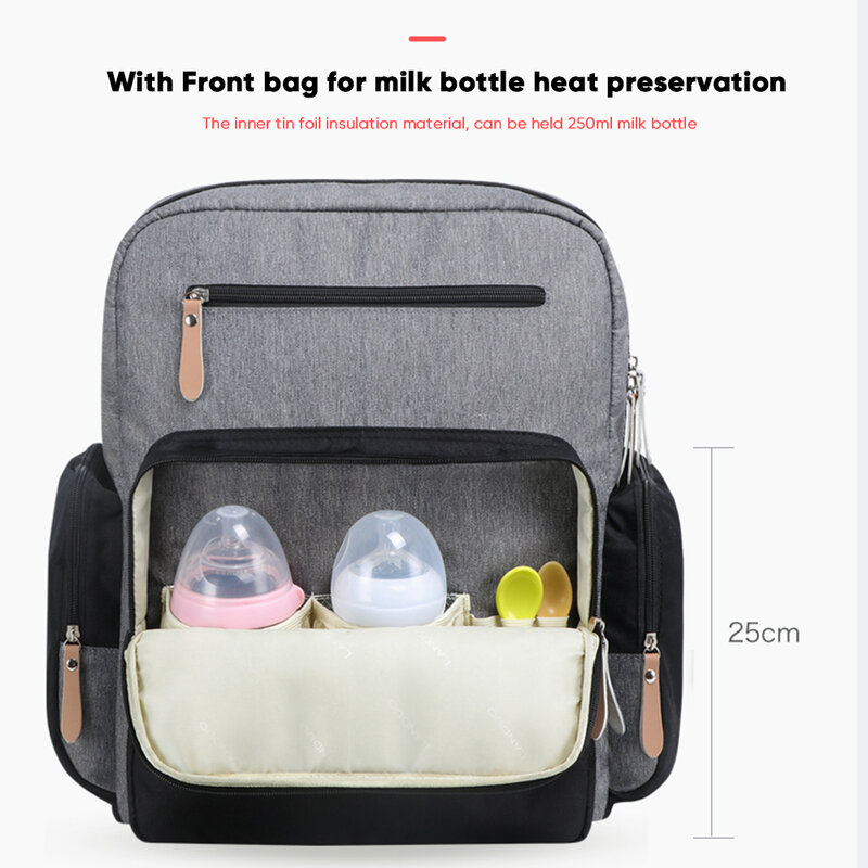 Land-حقيبة حفاضات كبيرة السعة للأم والأب ، حقيبة سفر عصرية للأم والأب ، حقيبة منظم عربة الأطفال