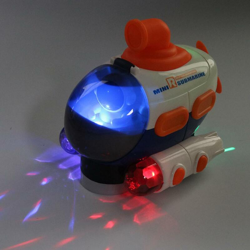سيارة لعبة غواصة كهربائية مع رواد الفضاء الدورية ، ضوء الإسقاط الموسيقى ، نموذج طائرة المرح