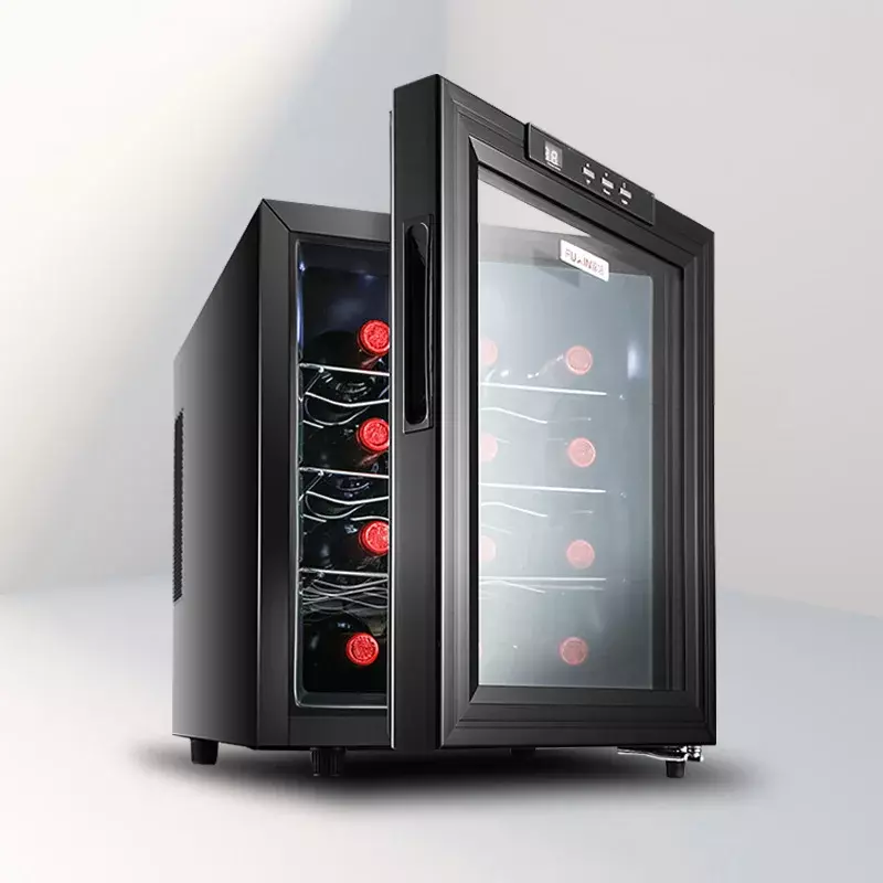 التحكم الإلكتروني خزانة مشروبات درجة حرارة ثابتة الرطوبة الصغيرة المنزلية النبيذ الثلاجة الجليد بار الفريزر السيجار خزانة