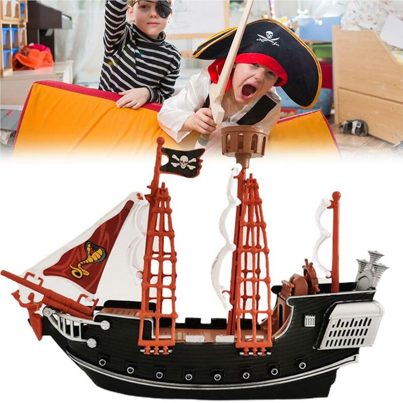 قراصنة سفينة بلايشيدز للأطفال ، نموذج قارب فريد ، زخرفة طاولة اللعب ، لعبة قارب مثيرة للاهتمام ، المنزل ورياض الأطفال