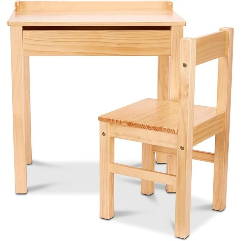 مكتب وكرسي خشبي أعلى الرفع ، طاولة أطفال شحن عسل مجانية ، أثاث أطفال