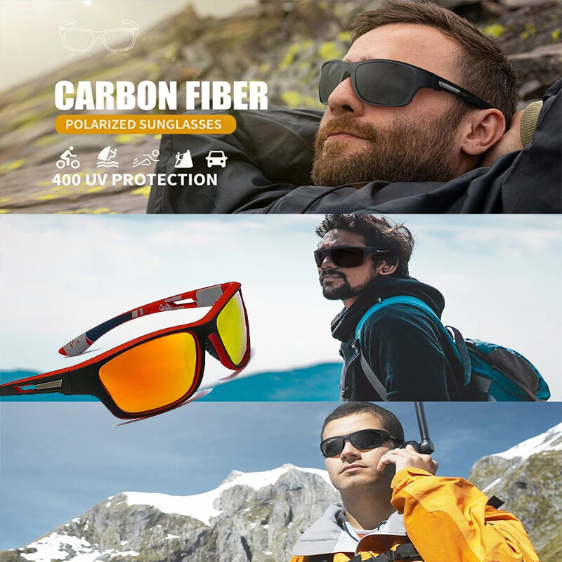 نظارات شمسية مستقطبة عالية الدقة لركوب الدراجات ، نظارات شمسية للصيد في الهواء الطلق ، حماية UV400 ، نظارات القيادة ، الموضة