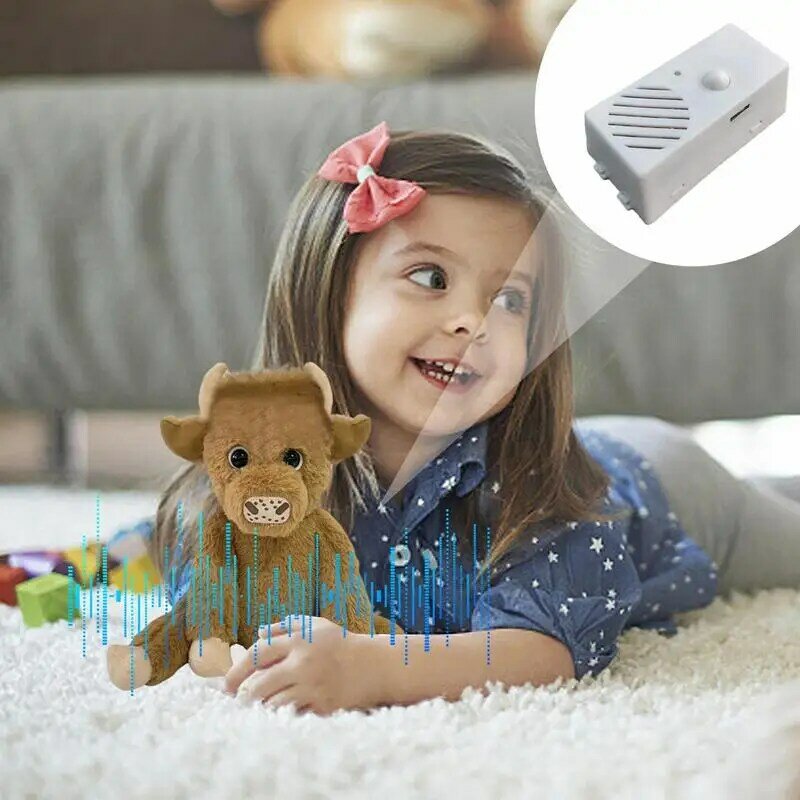 صندوق صوت دب محشو جهاز مسجل صوت ، رسالة مخصصة إبداعية تصنعها بنفسك لعبة حيوانات محشوة ، دمى أطفال ، 35 ثانية