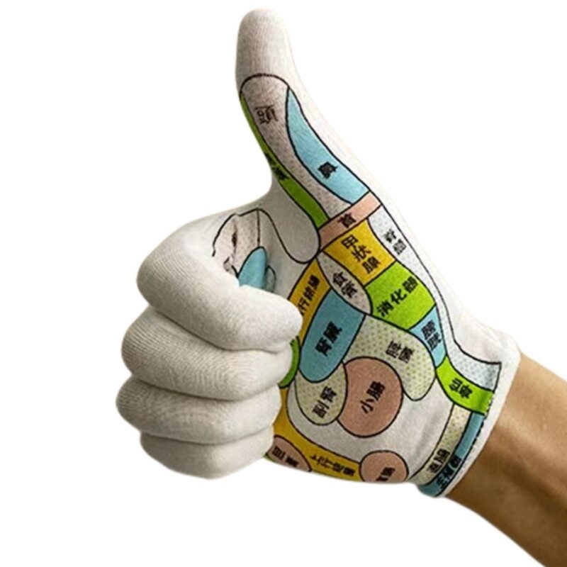 قفازات تدليك اليد ذات مرونة جيدة وقفازات بيضاء للعلاج بالضغط والتقشير للمبتدئين