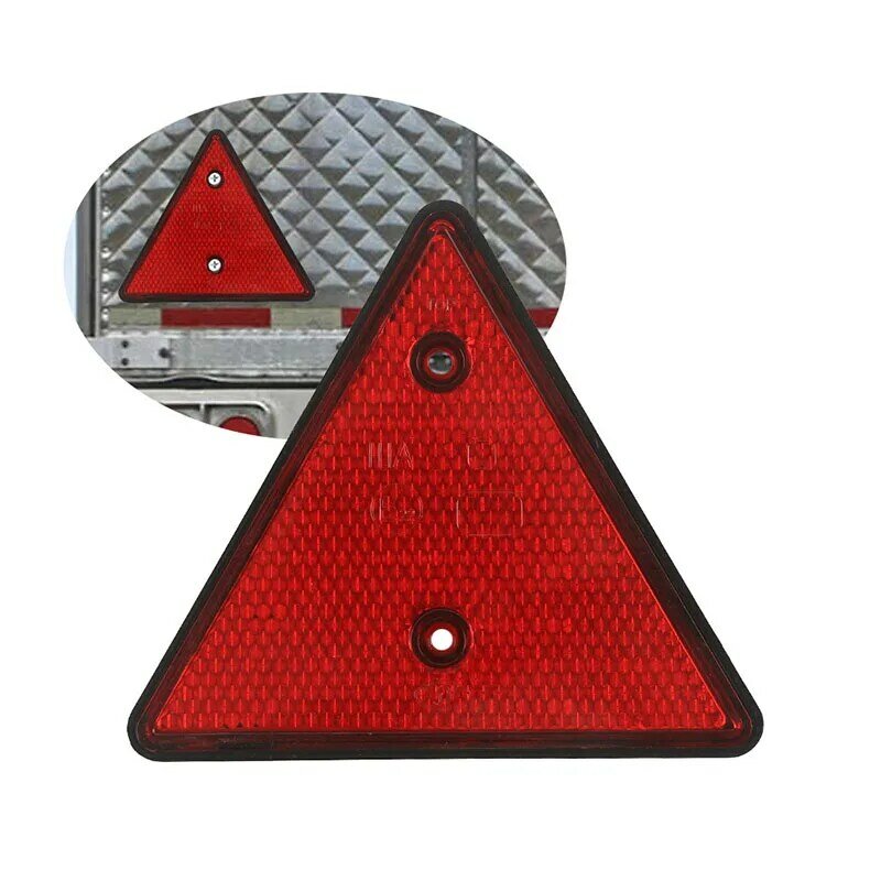 KOOJN-عاكس مثلث عاكس خلفي ، مجموعة مركزية شبه مقطورة ، علامة تحذير بلاستيكية مثقبة ، 4 قطعة