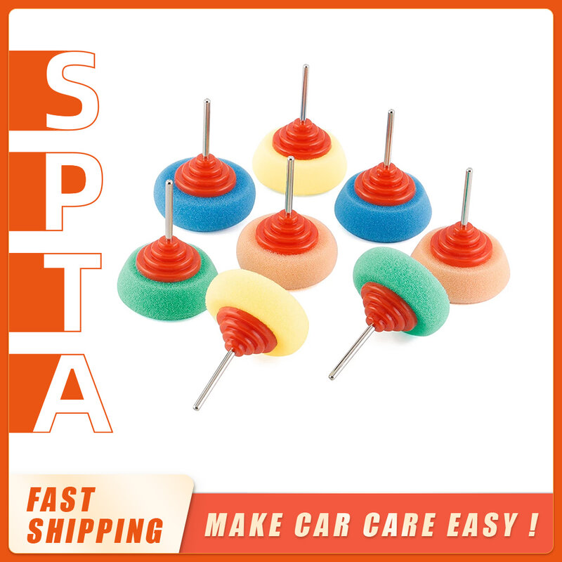 SPTA إسفنجة تلميع صغيرة 2 بوصة عجلة تلميع لسيارة محور الصلب حافة تلميع حزمة رغوة السيارات