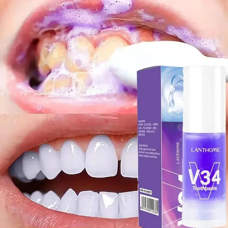 معجون أسنان 5d تبييض الأسنان v34 ، شرائط نظافة الفم ، أدوات العناية بالأسنان ، التنفس الطازج ، العناية بطبيب الأسنان