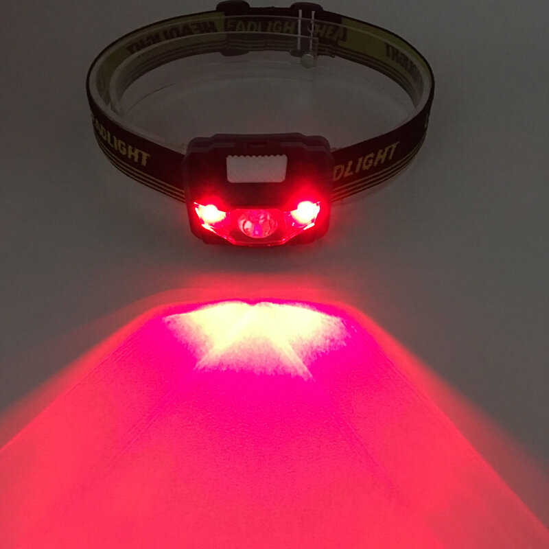 Zk20 LED العلوي رئيس الدراجة ضوء المصباح الأشعة تحت الحمراء الأشعة تحت الحمراء صغيرة مقاوم للماء 600Lm 4 طرق R3 + 2 LED 3xAAA كشافات مع عقال