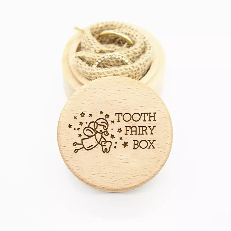 شخصية محفورة الطفل بنات صندوق الأسنان صندوق تذكار لجميع الطفل الأسنان حامل الأسنان مخصص خشبي الأسنان الجنية صندوق بنات هدية