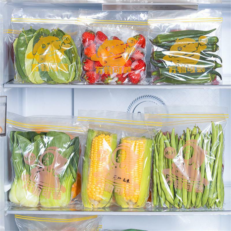 حقيبة تخزين من الدرجة الغذائية لحفظ الطعام طازج ، حقيبة تخزين ، حقيبة تخزين ، حقيبة سرية للفواكه والخضروات ، واسعة ، 1-5