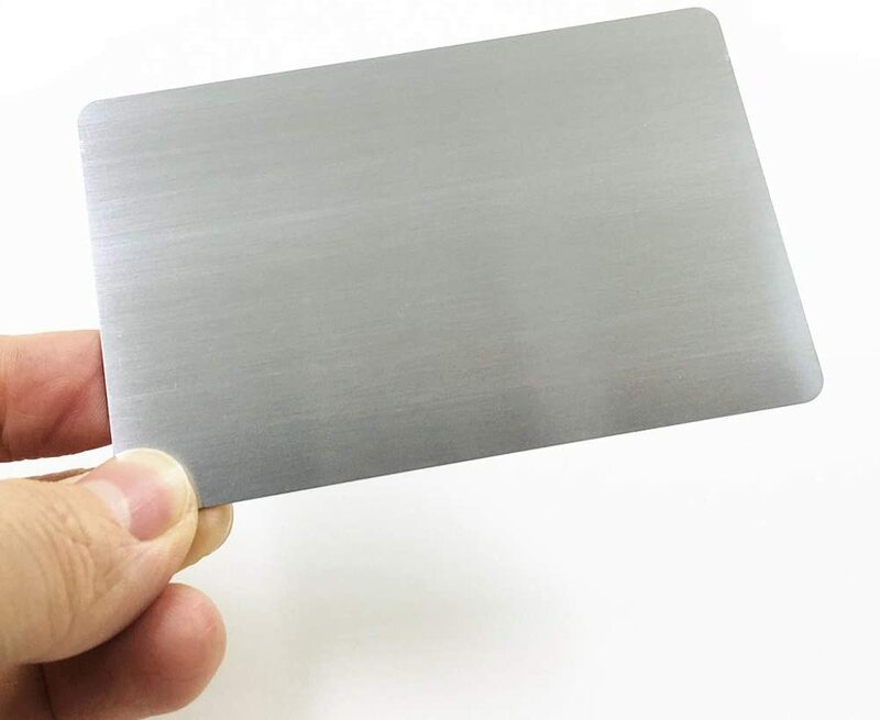 10 قطعة/الحزمة 304 الفولاذ المقاوم للصدأ بطاقات الأعمال المعدنية سميكة الفراغات بطاقة للعملاء النقش بالليزر DIY بها بنفسك بطاقات هدية