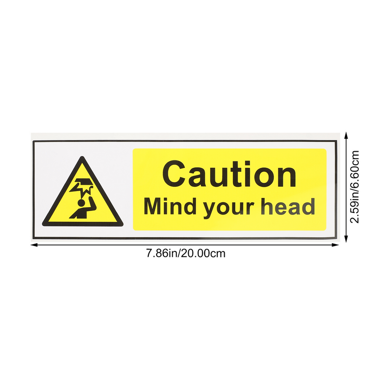 علامة تحذير إزالة علوي منخفضة السقف ، مشاهدة علامة رأسك كن ملصقات دقيقة
