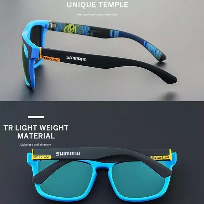 Shimano-نظارات شمسية مستقطبة للرجال والنساء ، حماية UV400 ، في الهواء الطلق ، الصيد ، الصيد ، القيادة ، الدراجة ، صندوق اختياري