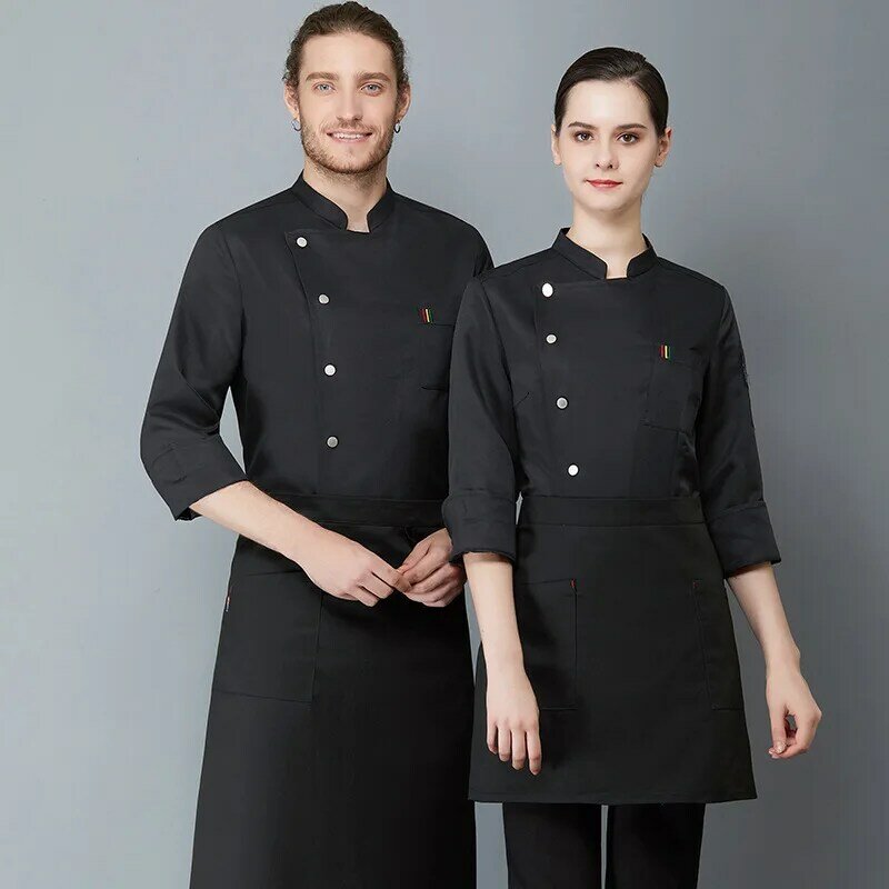 ملابس عمل يمكن تطريز شعار باينت ملابس للخريف والشتاء للمطاعم الغربية والمطبخ والخبز والكعك طاه Unifo