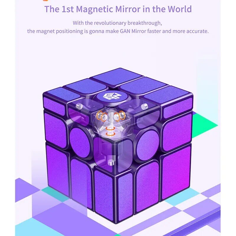 مرآة جان م ، مكعب السرعة السحرية المغناطيسي ، بدون لاصق ، مرآة جان M Cubo Magico ، لغز