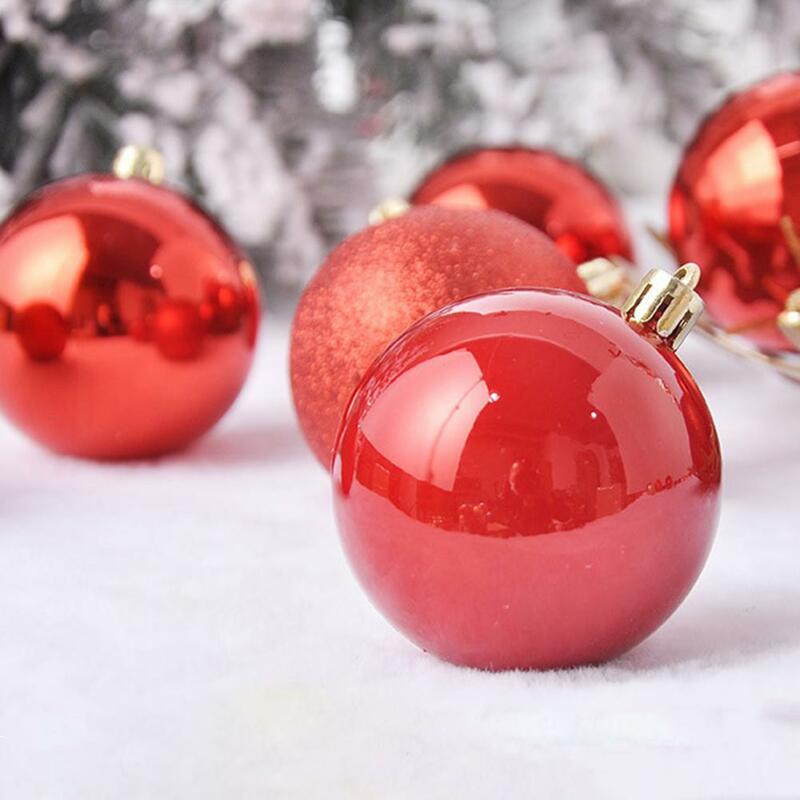 24 قطعة كرات عيد الميلاد مشرق اللون ماتي تعزيز الغلاف الجوي شجرة عيد الميلاد بريق كرات عيد الميلاد حلية حفلة للمنزل
