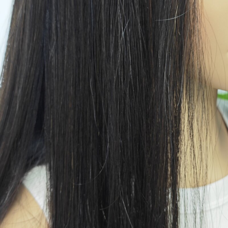 شعر مستعار ريمي برازيلي ، لون طبيعي ، قصير مستقيم ، كثافة ، شعر بشري ، شعر بكر ، شفاف ، دانتيل 2x6