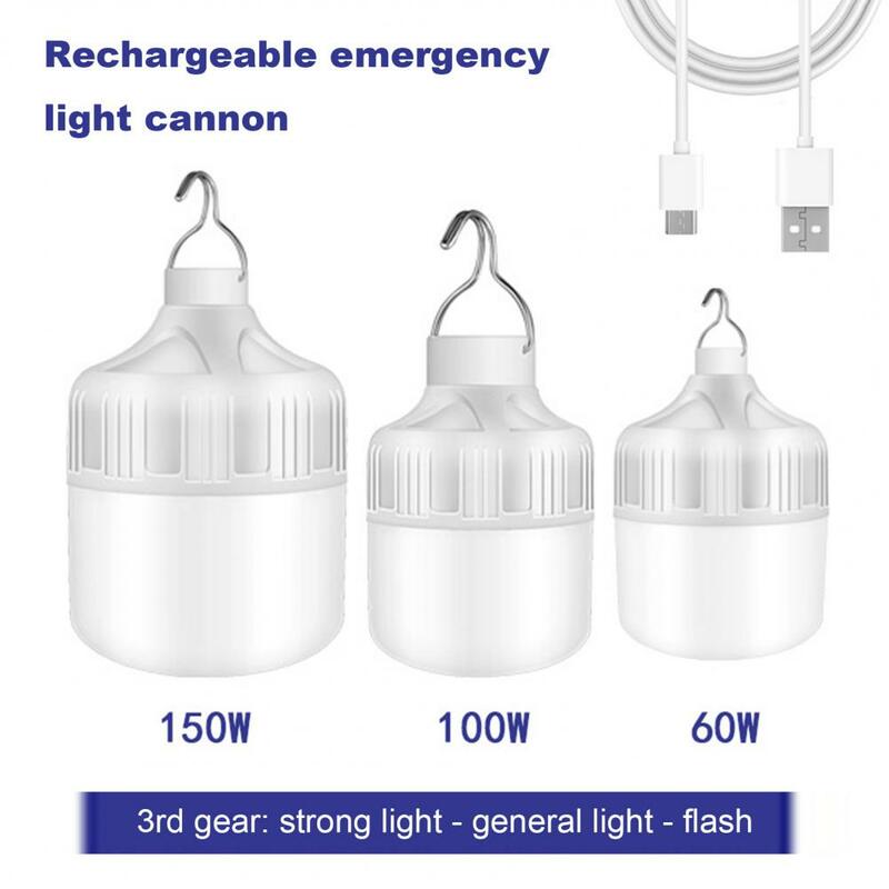 مصباح إضاءة LED للطوارئ قابل لإعادة الشحن عالي اللومينز ، 3 أوضاع للاستخدام الداخلي والخارجي ، فائق السطوع