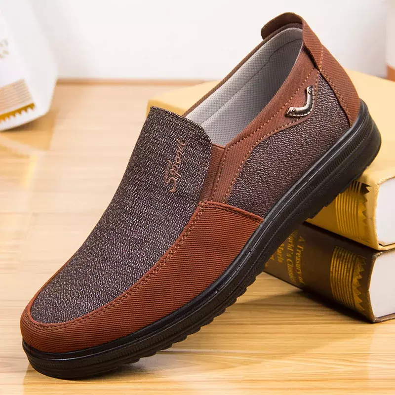 2023 قماش أحذية الرجال الكلاسيكية المتسكعون الرجال أحذية غير رسمية تنفس المشي شقة الرجال أحذية رياضية حجم كبير