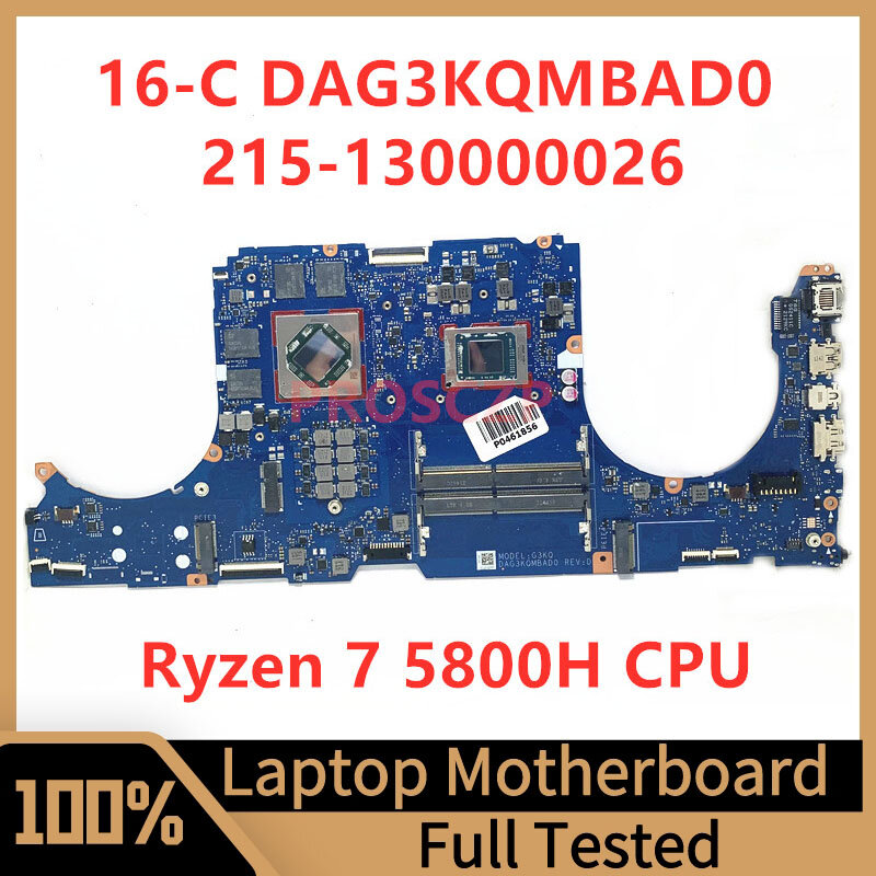 لوحة رئيسية DAG3KQMBAD0 للكمبيوتر المحمول 16 C ، HP W/man ، جودة عالية ramd Ryzen 7 H CPU ، تم اختبارها وتعمل بشكل جيد