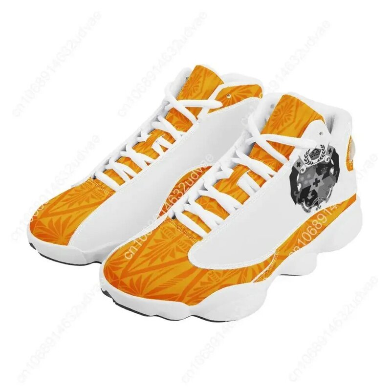 أحذية رياضية بولينيزية ساموا برتقالية قبلية للجري ، على طراز طونجة ، رياضة كروية مخصصة ، شعار الفريق ، أحذية كرة سلة ، نوعية جيدة