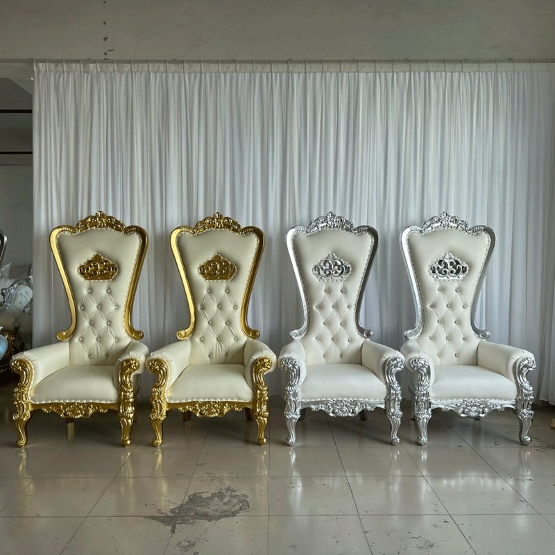 كرسي زفاف فاخر للعروس ، زينة الزفاف ، كرسي أريكة ذهبي ، كرسي الملك والملكة ، كرسي أرخص للعروس
