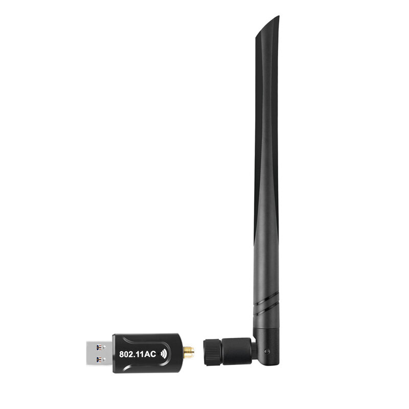WvvMvv 1200Mbps اللاسلكية USB 3.0 واي فاي محول استقبال ثنائي النطاق 5G و 2.4G 5dBi هوائي واي فاي مفتاح USB محول ل Windows PC ماك