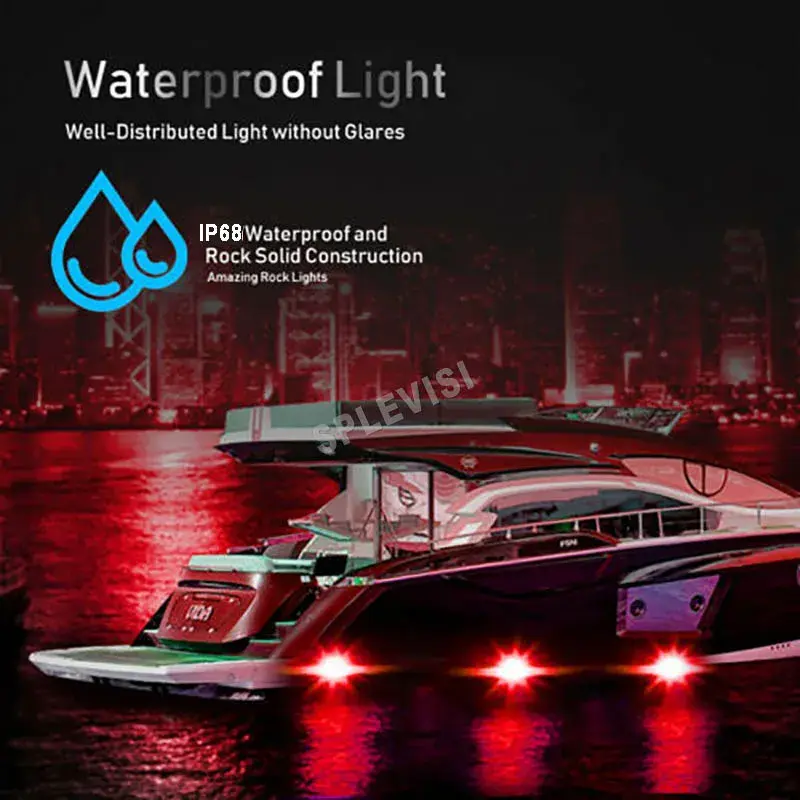 4x غاطسة البحرية LED قارب ضوء IP68 مقاوم للماء تحت الماء الصيد ليلة ضوء 12 فولت المشهد Led الأضواء مصابيح حديقة