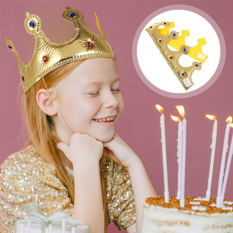 حفلة تيارا الملكي الملكة الأمير الملك الأميرة تاج القبعات عيد ميلاد ديكور لعب للبنين الكبار الأطفال الفتيات هالوين الديكور