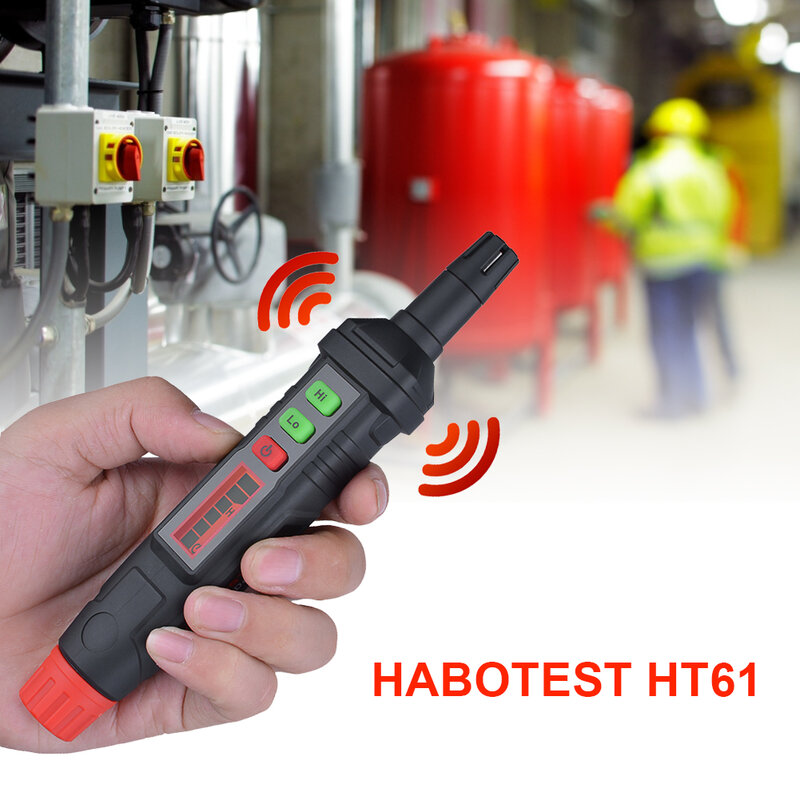 HABOTEST HT61 كاشف تسرب الغاز المحمولة المحمولة الغاز الطبيعي محلل الشم حساسية عالية منخفضة أماكن الاحتراق