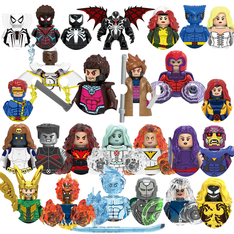 أساطير مارفل X-Men لبنات بناء السم ، ملك الألعاب ، الطوب ، المصغرة ، شخصيات الحركة المصغرة ، الهدايا ، الجديدة