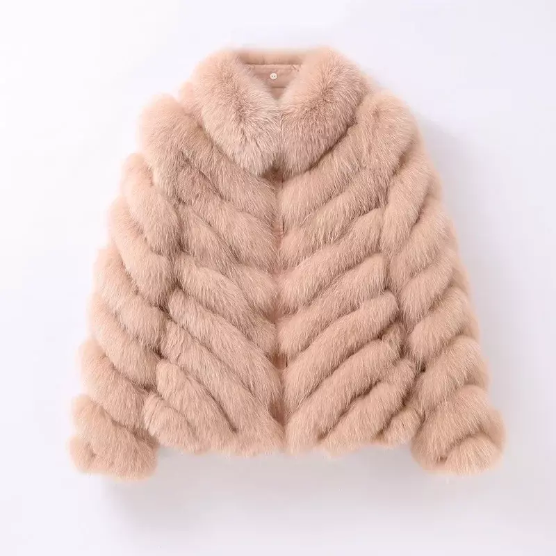 Women Winter Fox Fur Coat Jacket New Warm Double Side Parka CT261-1